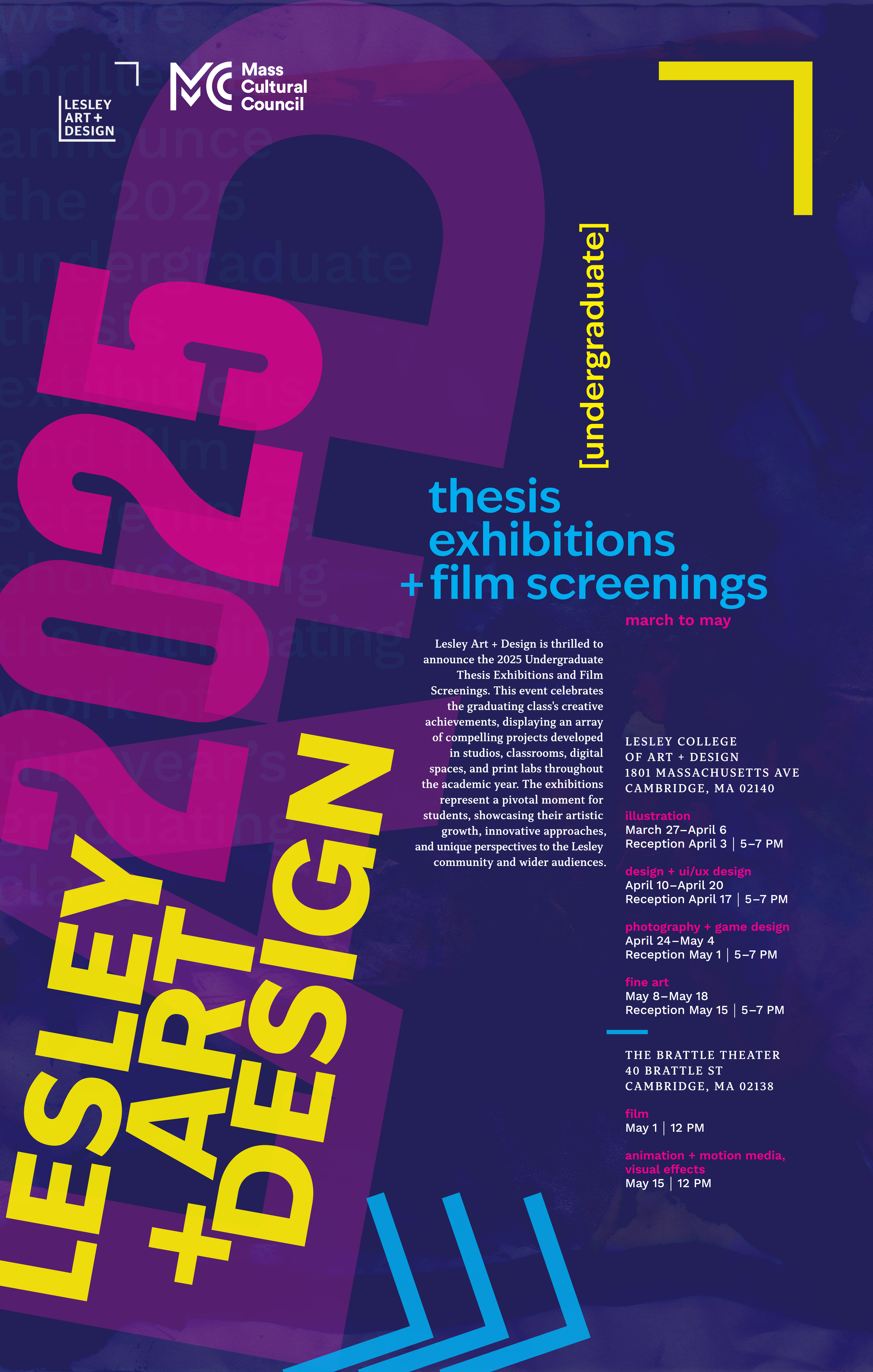 2025 Undergraduate Thesis Exhibitions and Film Screenings