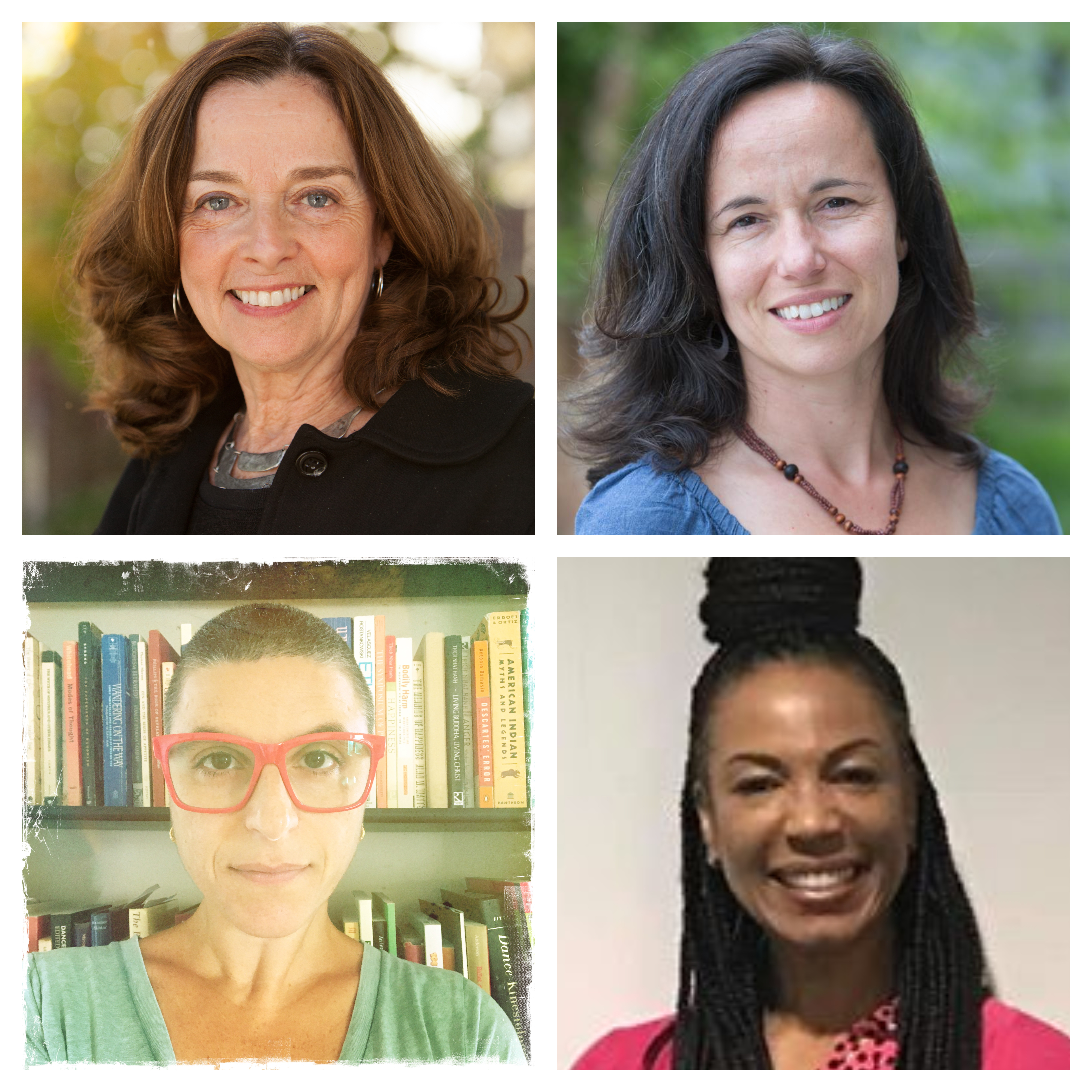 Grid with four headshots of faculty members: Nancy Beardall, Val Blanc, Jacelyn Biono and Charne Furcron