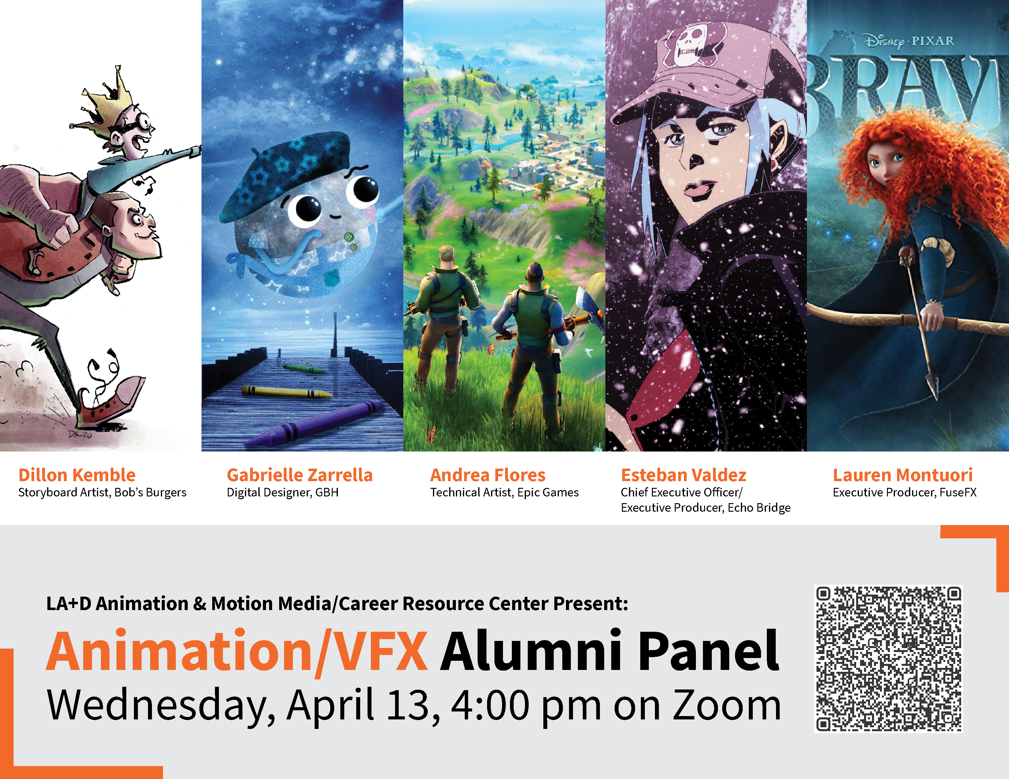 Animation/ VFX Alumni Career Panel Event Flyer