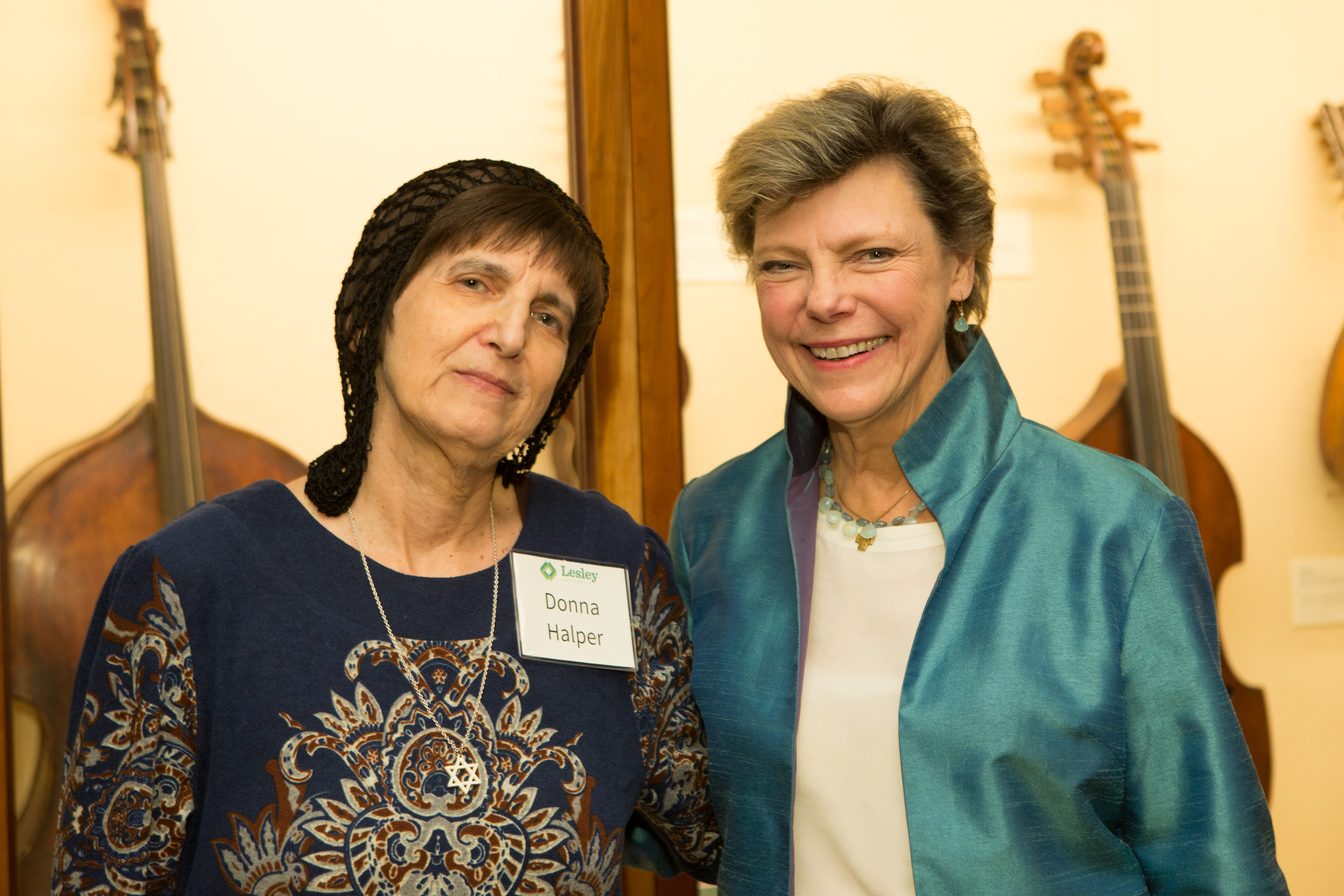 Donna Halper stands to the left of Cokie Roberts.