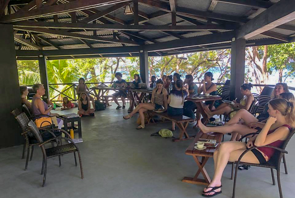 Open air class in Costa Rica