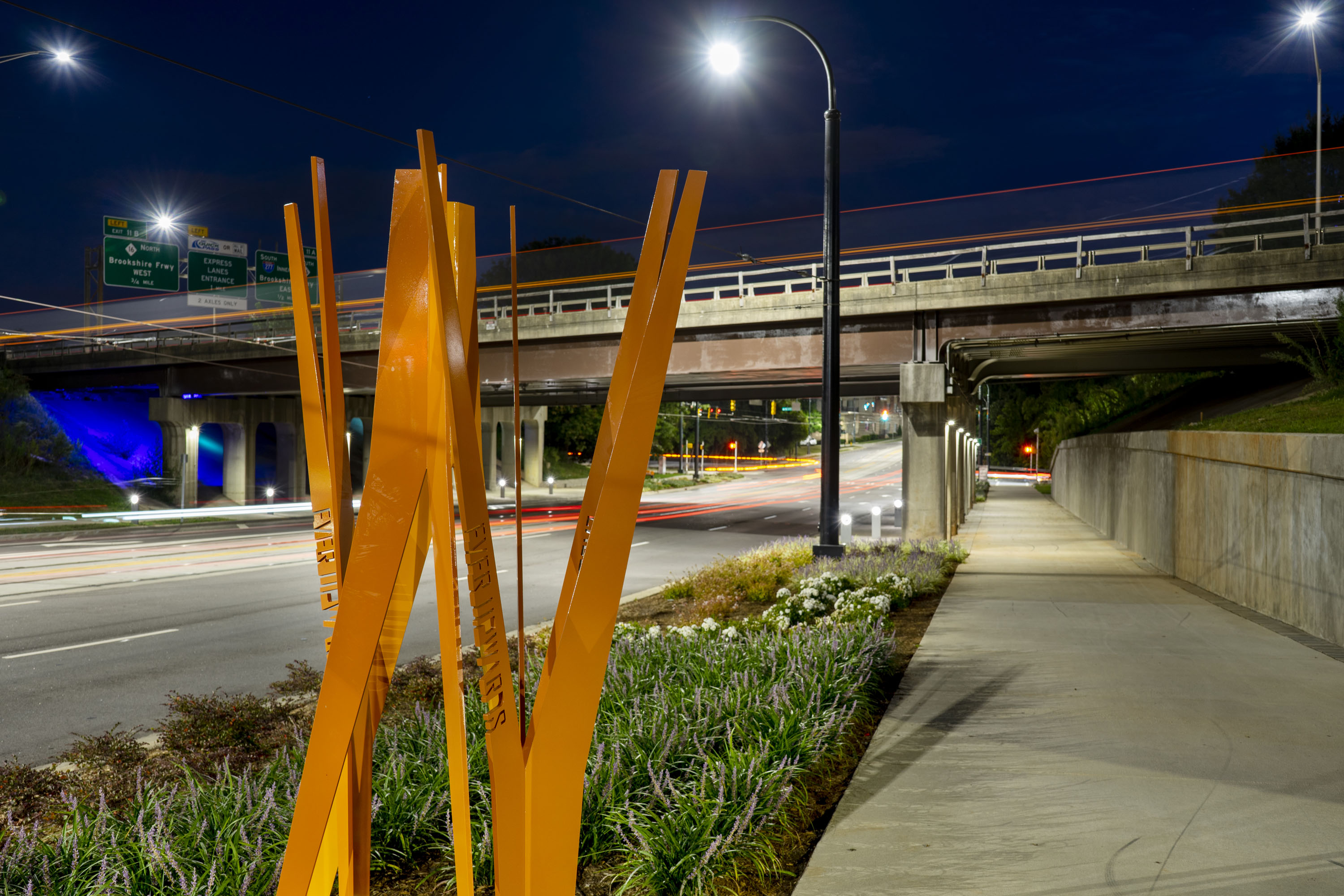 Ever Upward sculpture by J. Stacy Utley. Photo by Edwin Harris.