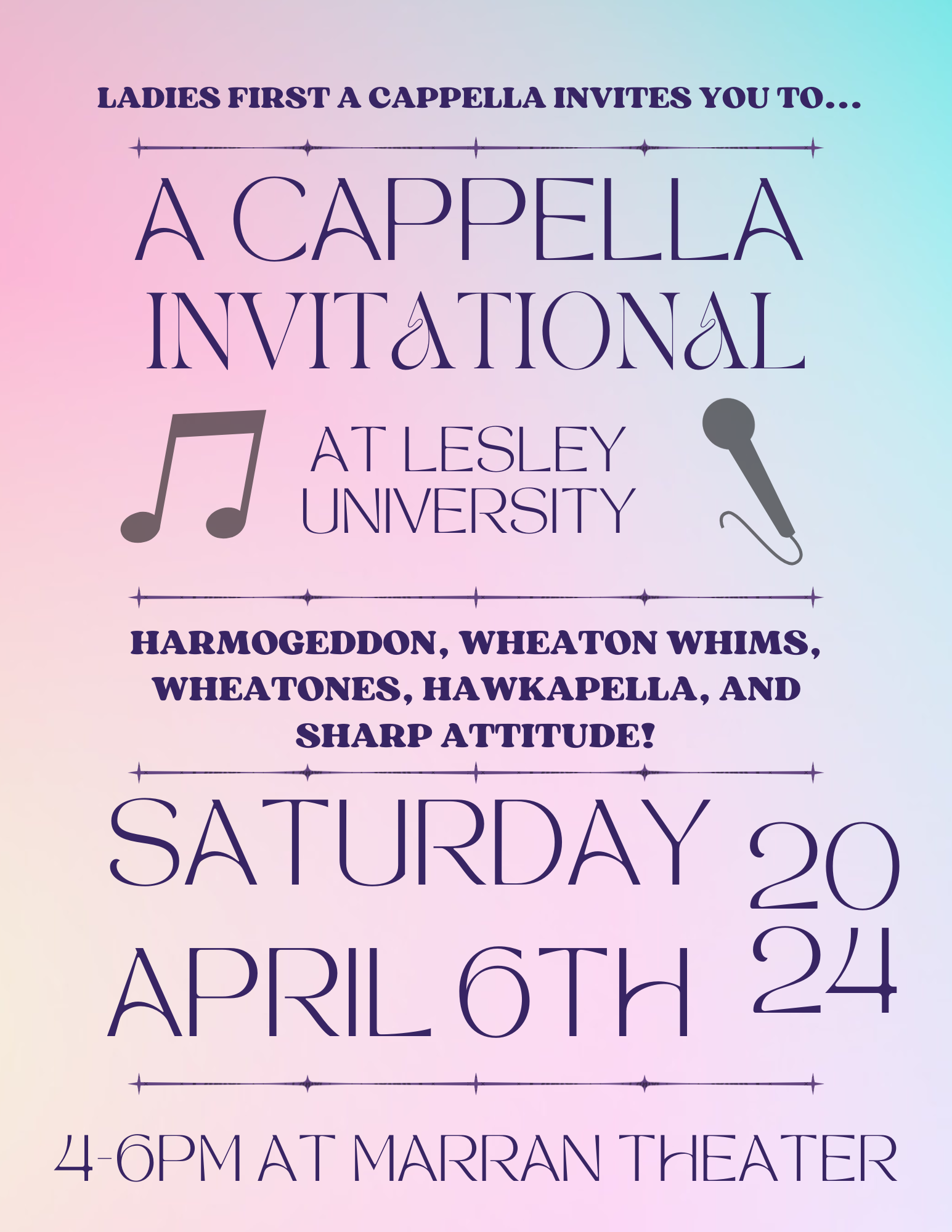 A Cappella Invitational Poster