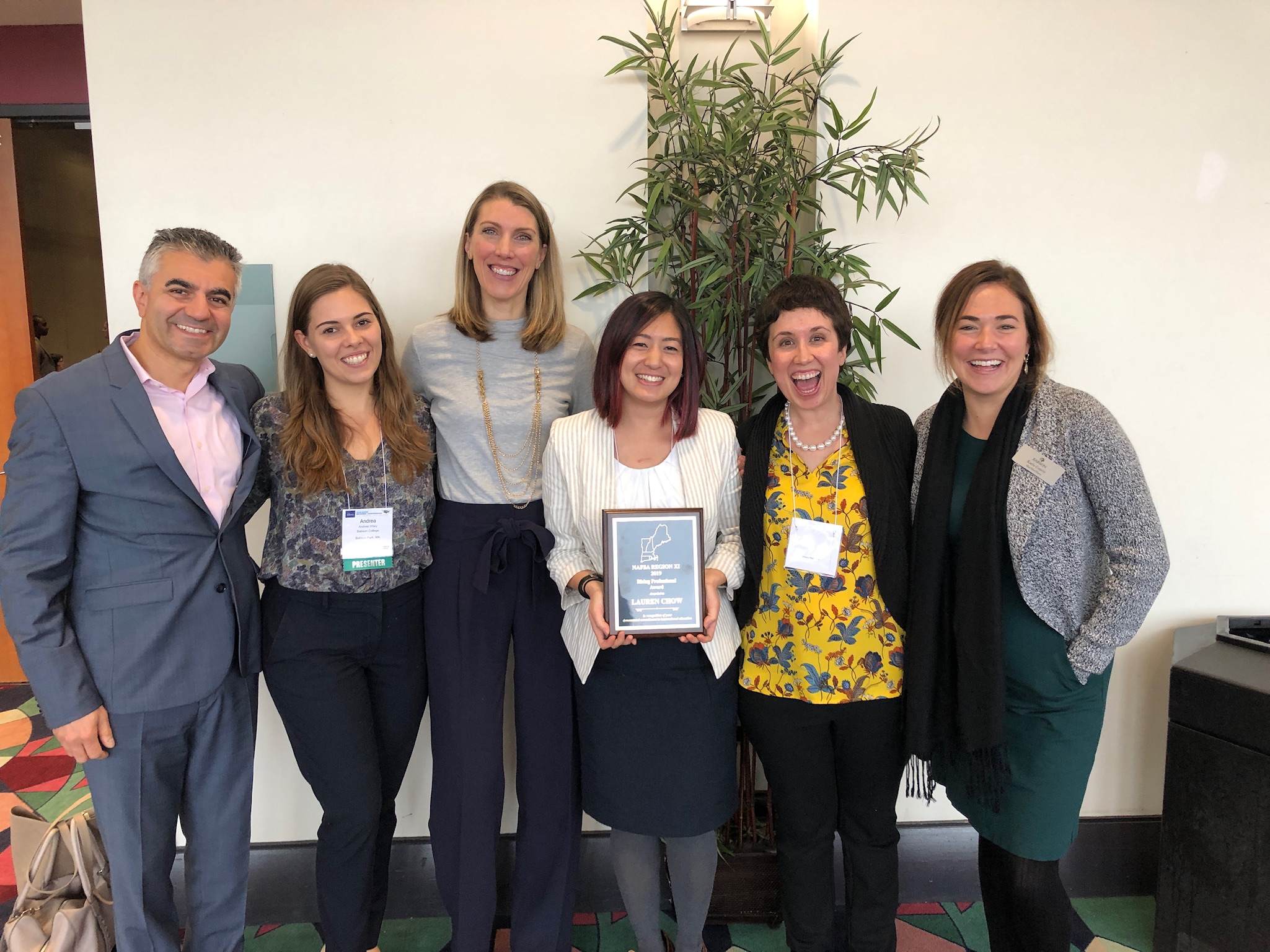 Lauren Chow group photo with award.