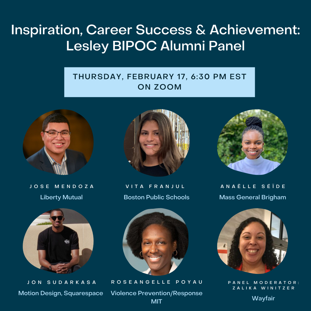 Headshots of the six speakers at the BIPOC Alumni Panel