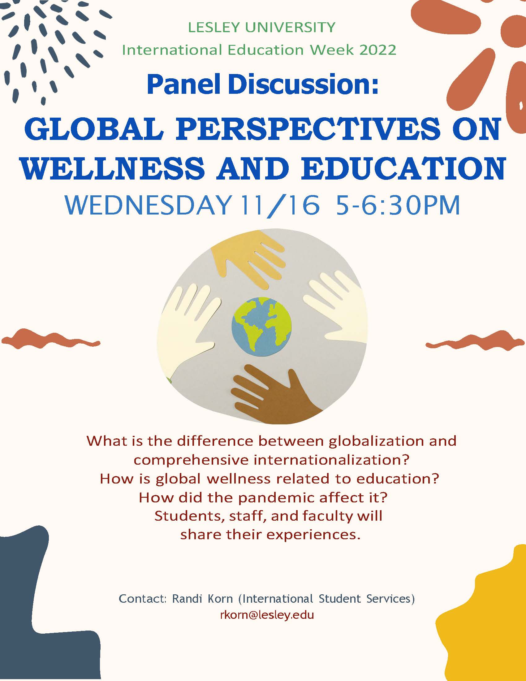 Global Persepctives on Wellness and Education poster