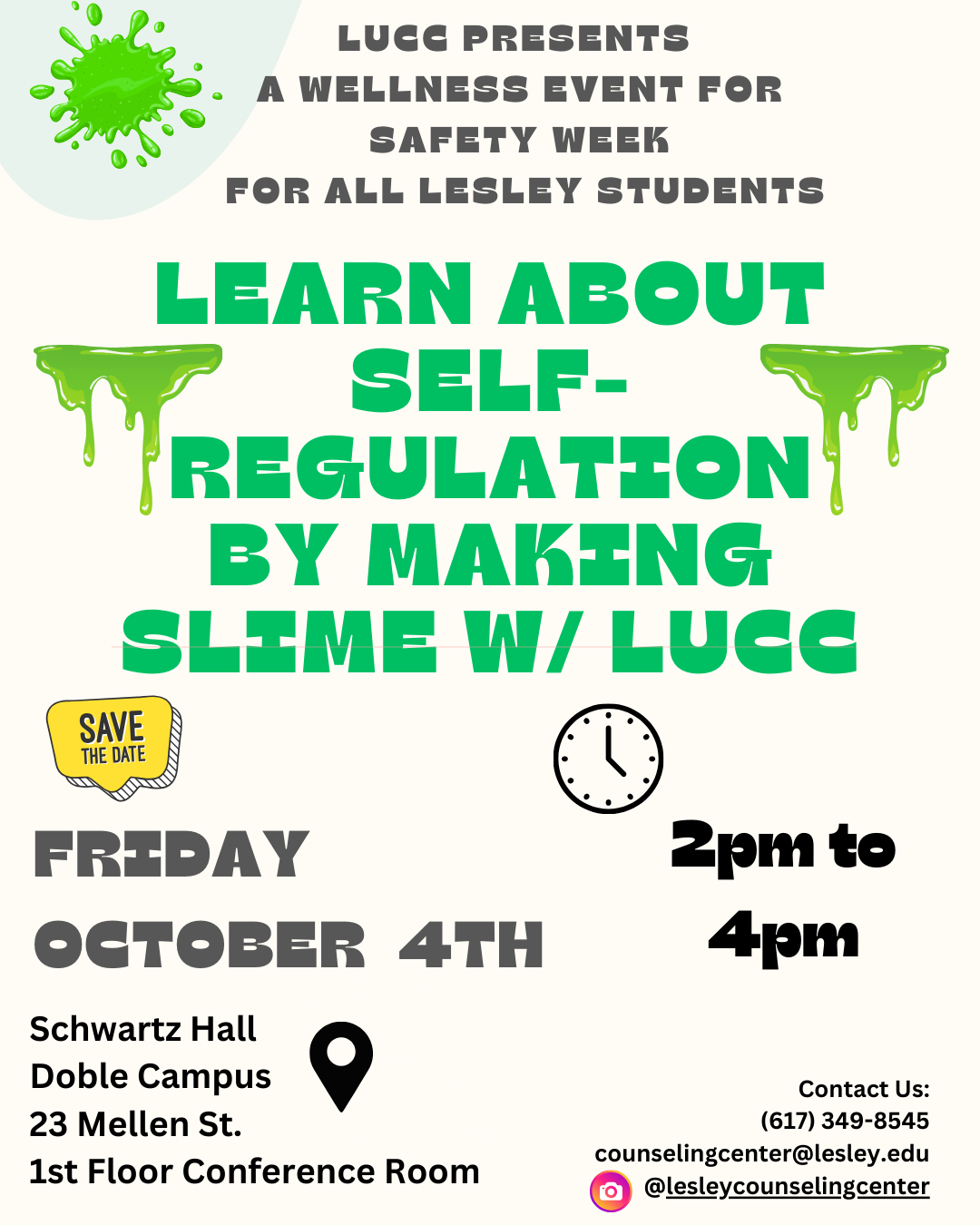 Safety Week Slime Event Flyer