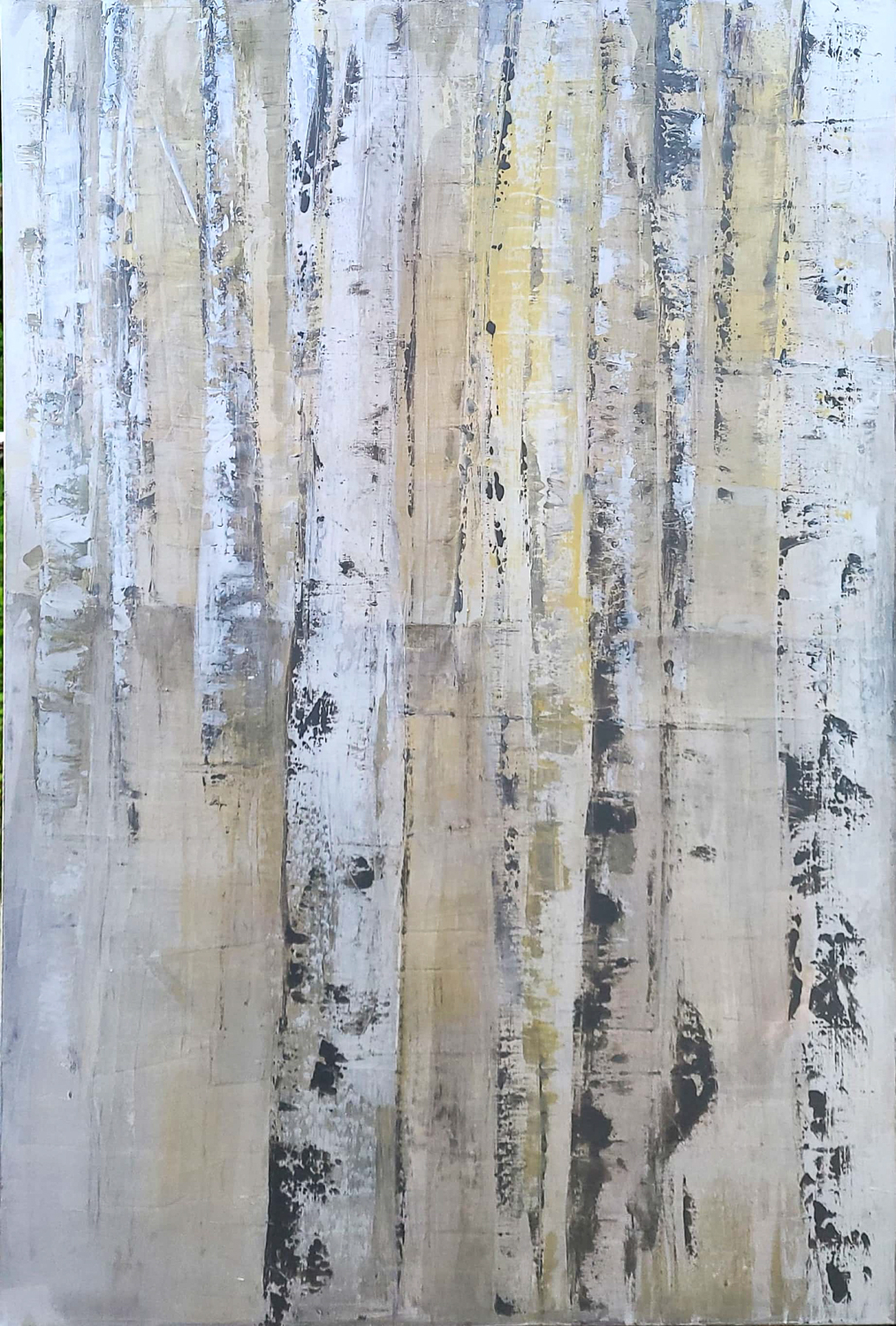 Painting of birch trees