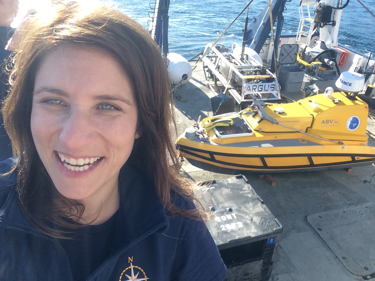 Amy Fleischer aboard the Nautilus