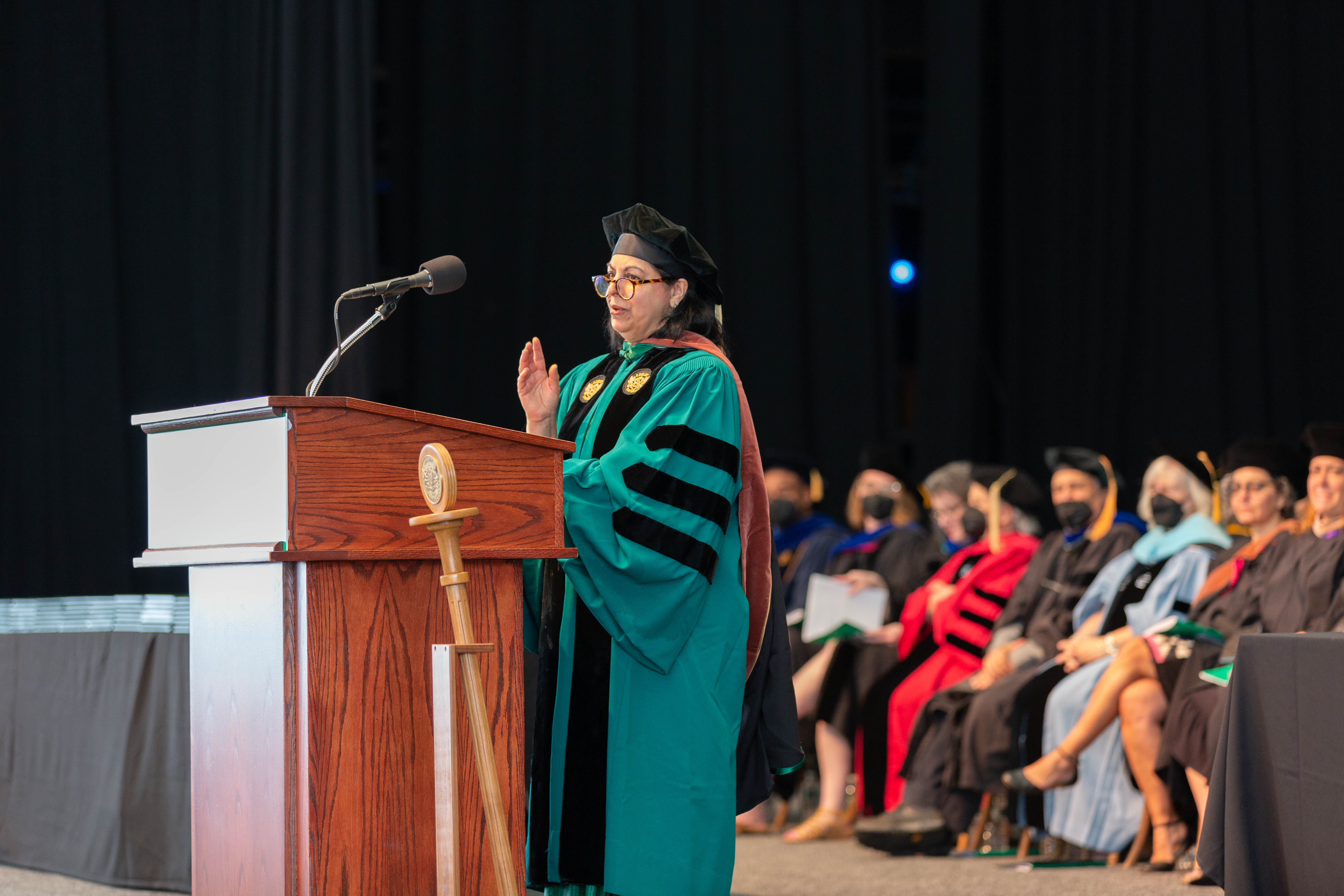 Geeta Pradhan addresses the Class of 2022