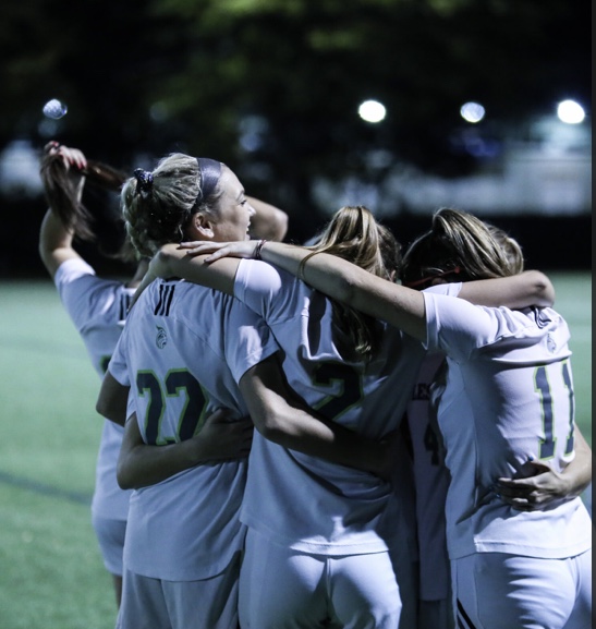 Lesley's women's soccer team on the field 