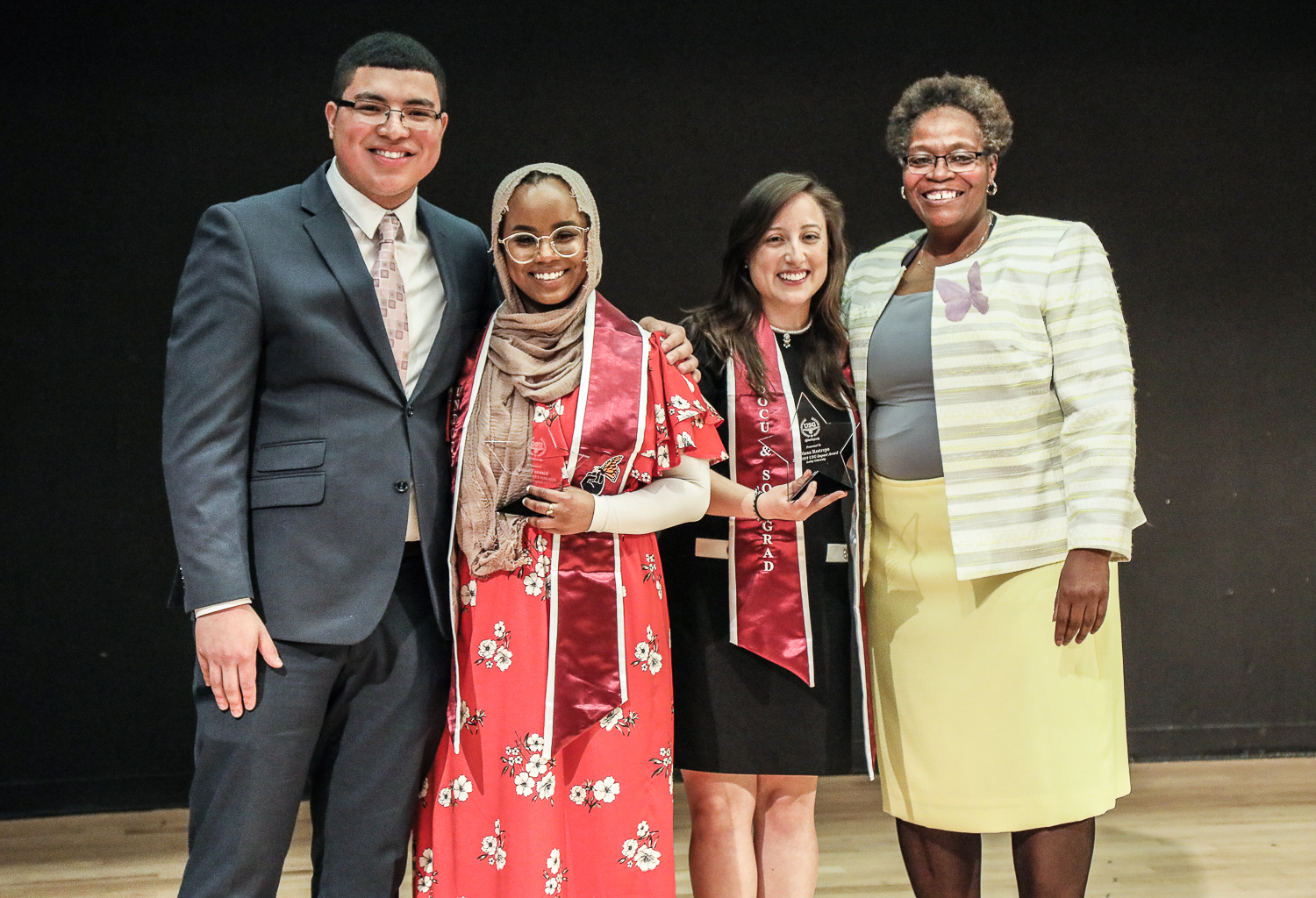 Jose Mendoza, Rianne Elsadig, Diana Restrepo and Felecia Bumpus