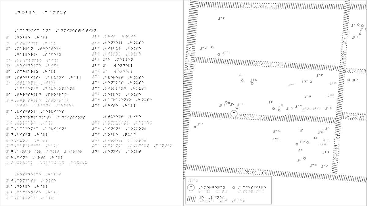 campus map as designed in braille