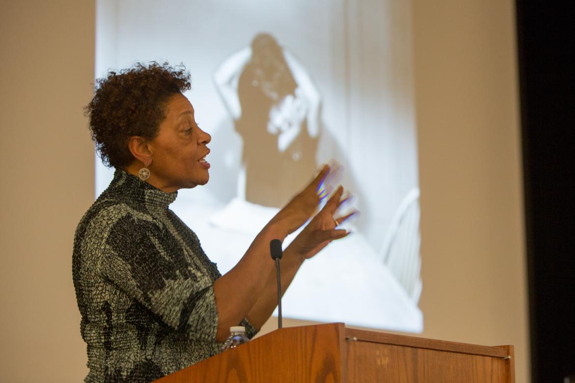 Carrie-Mae-Weems speaking 