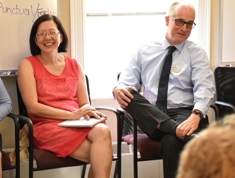 Associate Provost Lisa Ijiri and Threshold Program Director Ernst VanBergeijk